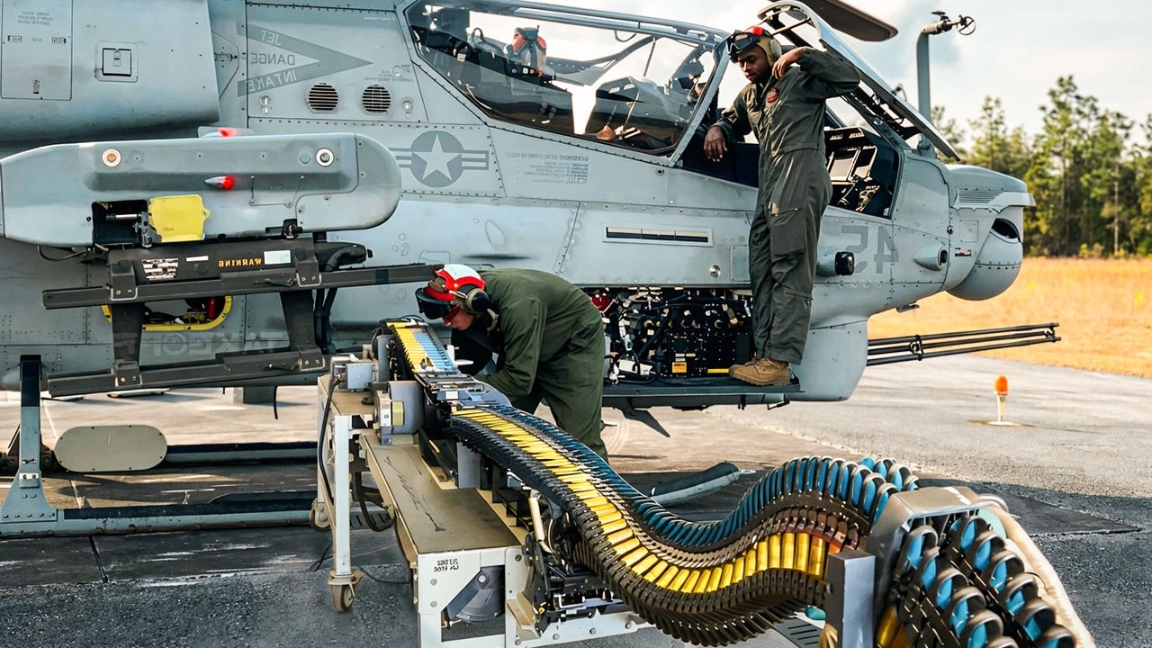 US AH-1Z Helicopter Tests New HMLA-167 Gatling Gun &mdash; Iran Stopped in a Flash!