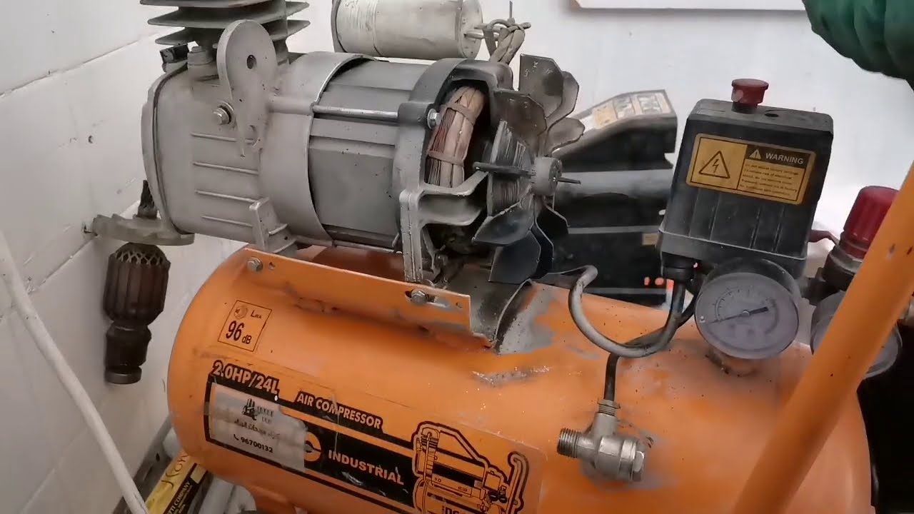 Compressor repair Find the problem that causes oil loss INGCO إصلاح كمبرسر ضاغط هواء إنجيكو