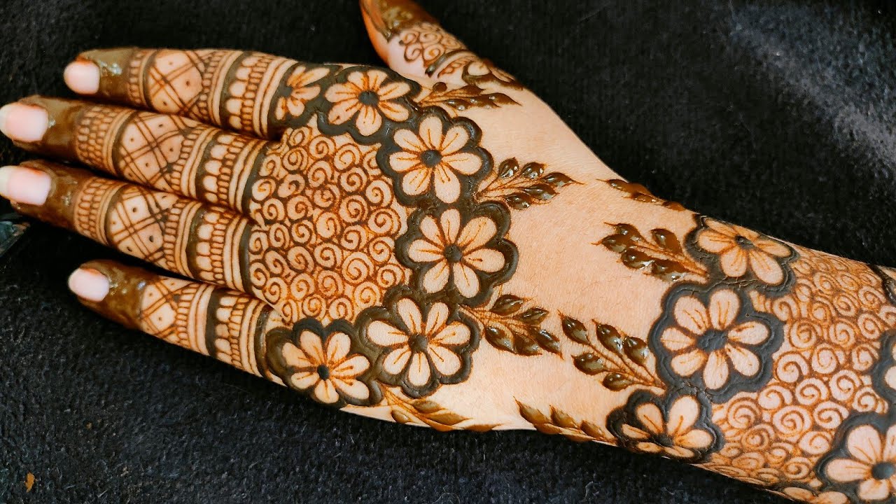 Beautiful floral henna mehndi design || mehandi design || New mehandi design || simple mehndi design