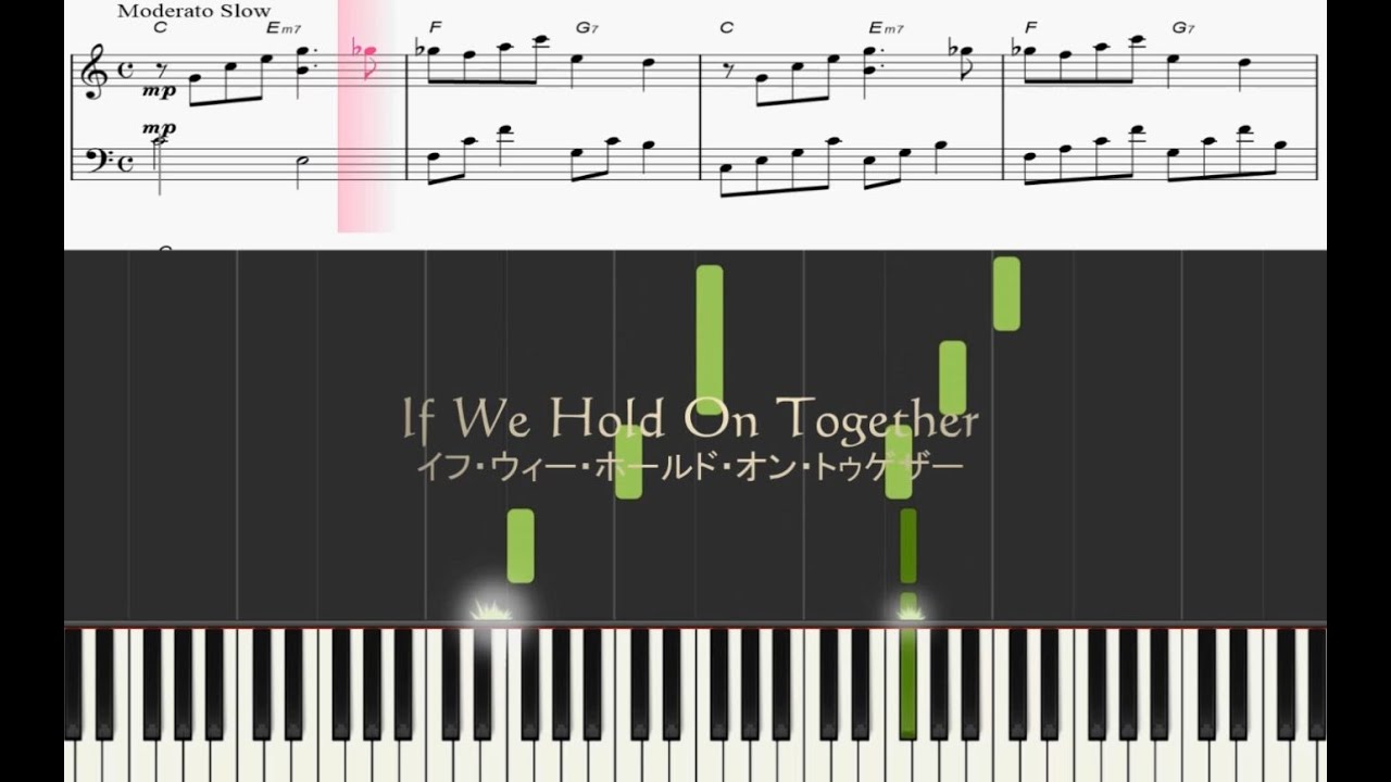 【Piano】 If We Hold On Togetherイフ・ウィ・ホールド・オン・トゥゲザー（ダイアナ・ロスDiana Ross）