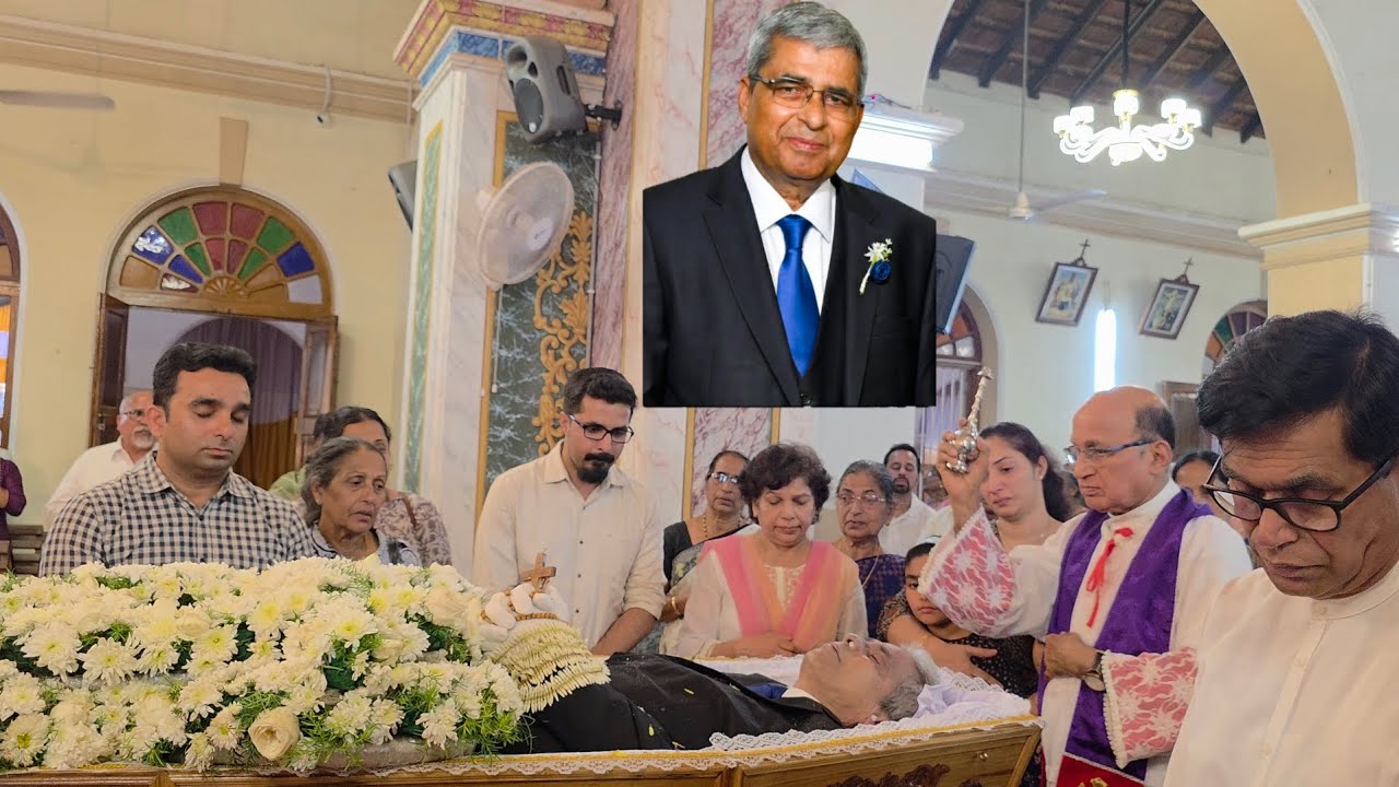 3) Funeral of Raphael Dsouza(72) h/o Florine f/o Adolf/Joslyne & Alden/Mannya, Mass, Buriel, Agrar 