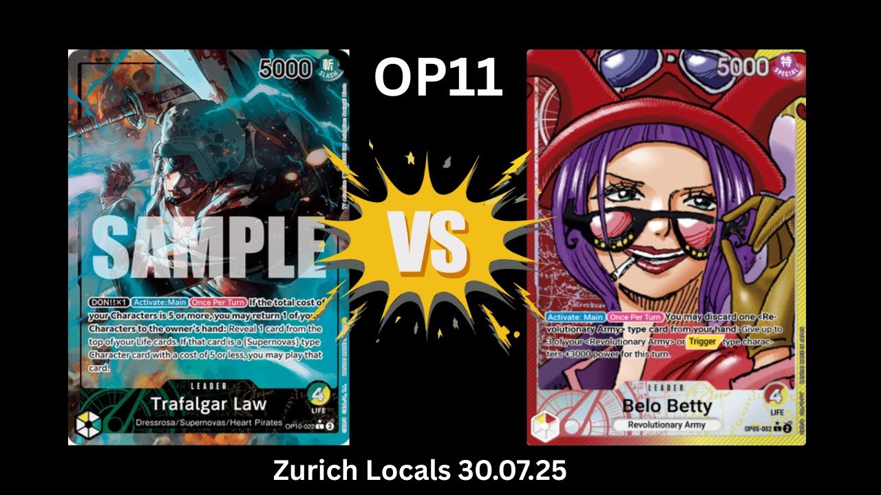 GY Law vs Red Yellow Belo Betty | Zurich Locals 🎥 | OP11 Live Gameplay | One Piece TCG