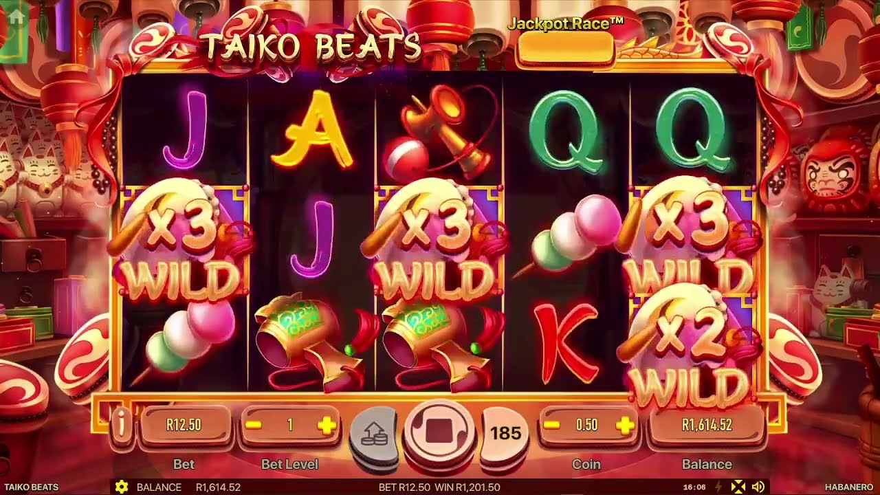 Huge Bonus - Taiko Beats Online Slots - Habanero - Hollywoodbets #shorts