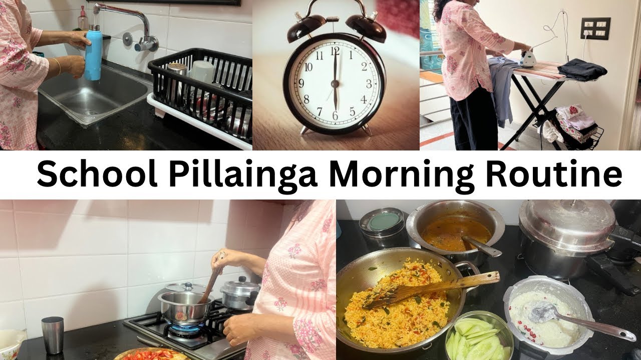 Cooking, Caring, and Sending Kids to Schooll!School செல்லும் குழந்தைகளுகாக அம்மாவின் அன்றாட செயல்களl