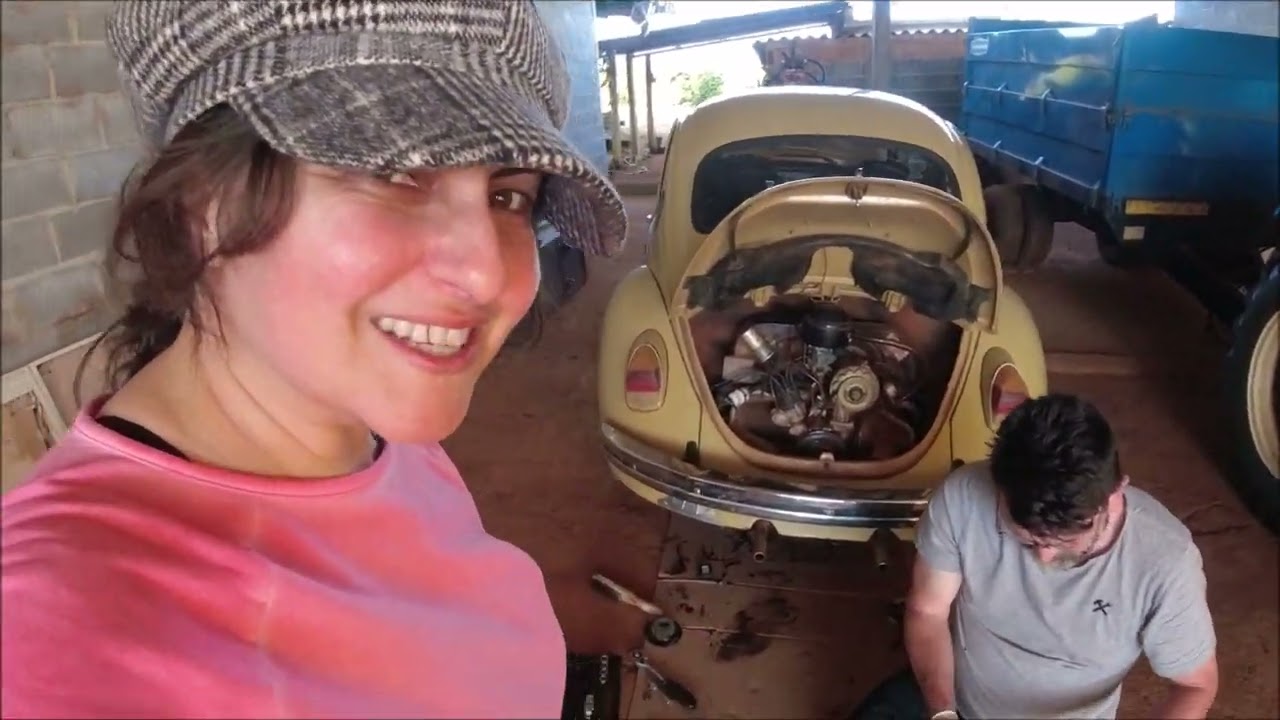 June Festival in Brasil - Changing oil Beetle - Fusca - VW - Festa Junina - Coffee Harvest