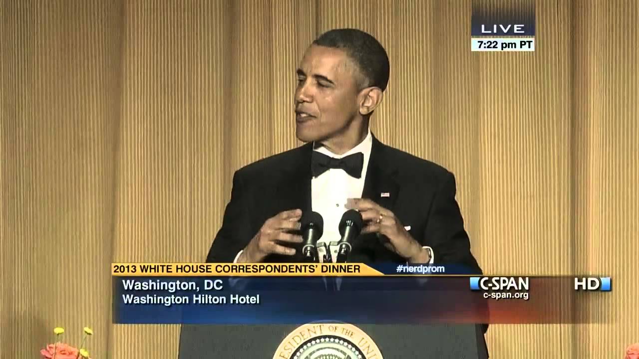 President Obama at 2013 White House Correspondents' Dinner (C-SPAN)