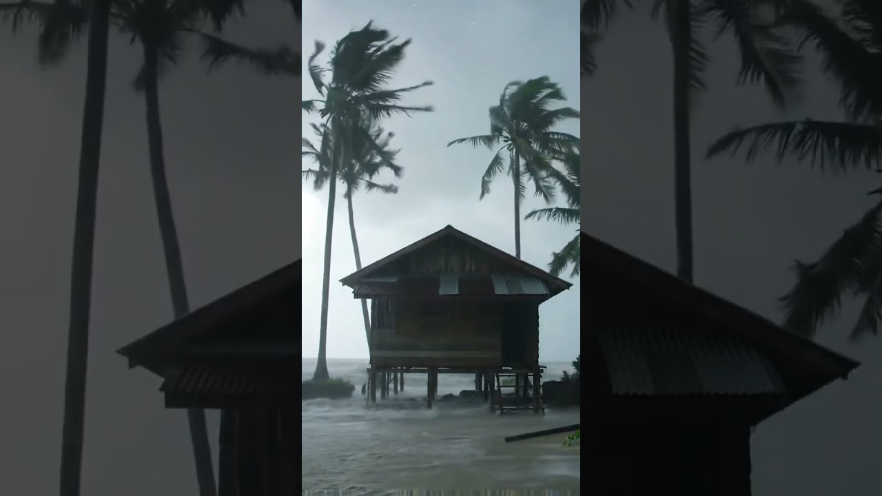 Stormy Rain by the Beach House  