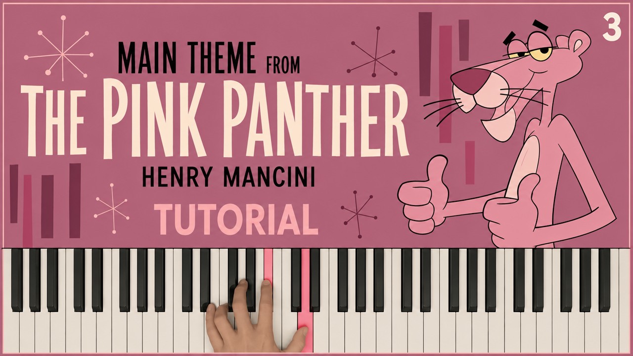 PINK PANTHER THEME by Henry Mancini | Piano Tutorial (Part 1) Slow, Detailed