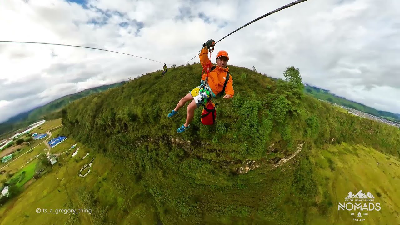 The longest zip line in Northeast India!! || Ziplining At Menchukha