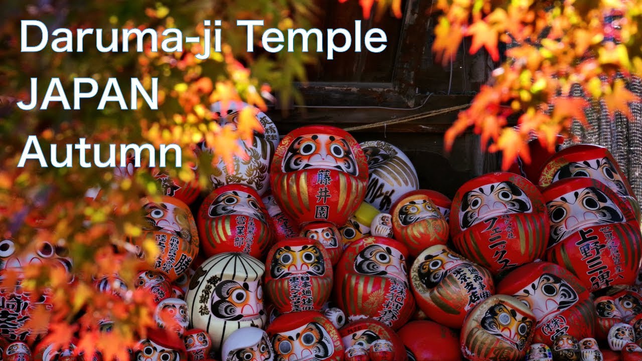 【JAPAN TRAVEL：Gunma】Beautiful  Autumn colors of strange Daruma-ji Temple　Japanse temple