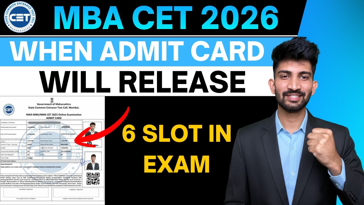 When Mba cet Admit Card will release 2026 | How to Check Mba cet Admit card 2026