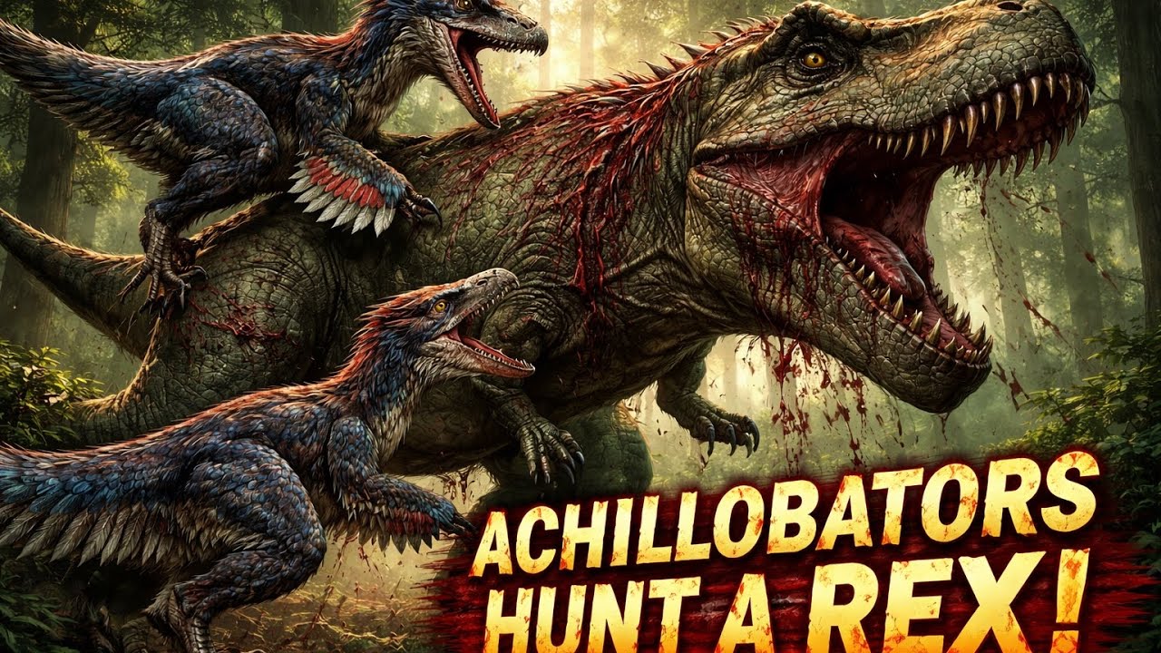Achillos hunt a T-Rex at Night | Path of Titans #pathoftitans #pathoftitansgameplay #ps5 #dinosaur 