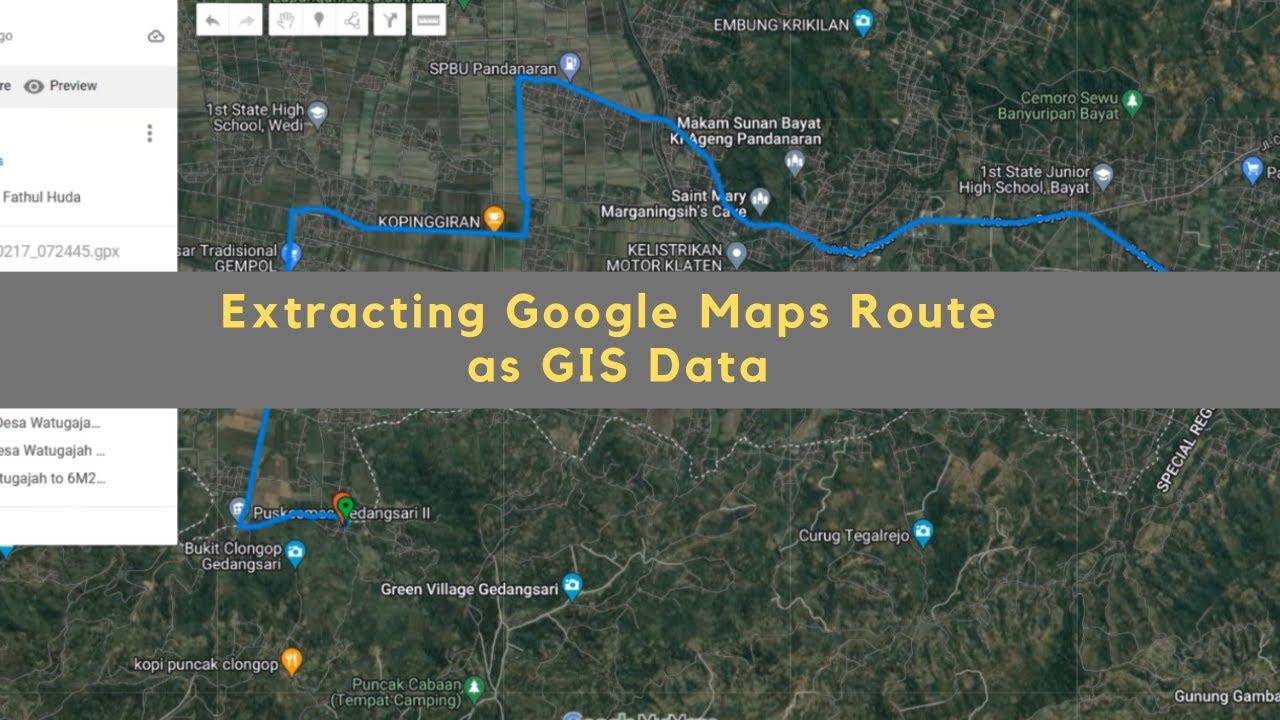 Extracting Google Maps Route as GIS Data