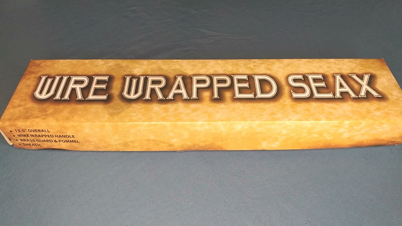 Viking dagger replica/ Seax knife (wire wrapped handle) unboxing review