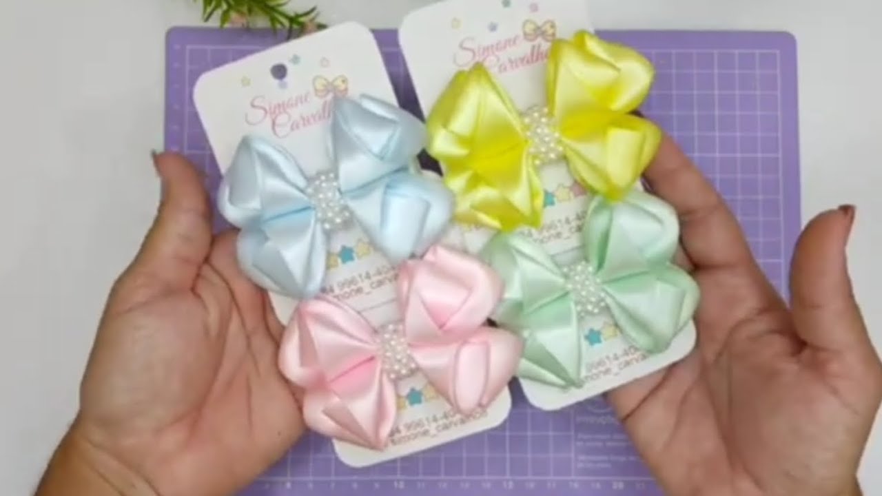 Beautiful Satin Ribbon Baby Hair Bows Making Tutorial | Easy Handmade Hair Accessories for Girls 