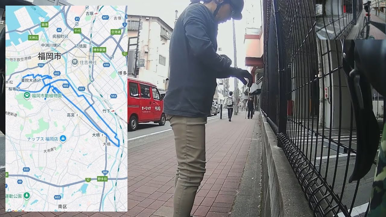 【福岡市】年の瀬の火曜午後 720p ポタリング 1時間20分
