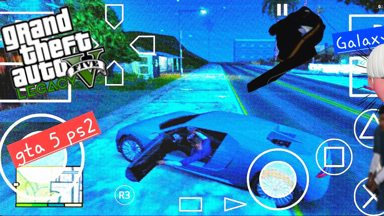 GTA 5 ps2 gameplay | test gta 5 legacy galaxy A55 | #aethersx2