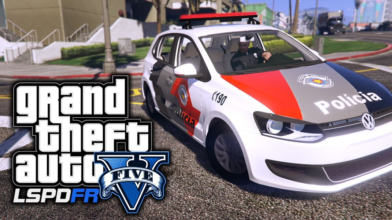 GTA V VIDA POLICIAL - Bandido ROUBA carro e dá PINOTE na PMESP Gol G6 | EP 21 LSPDFR