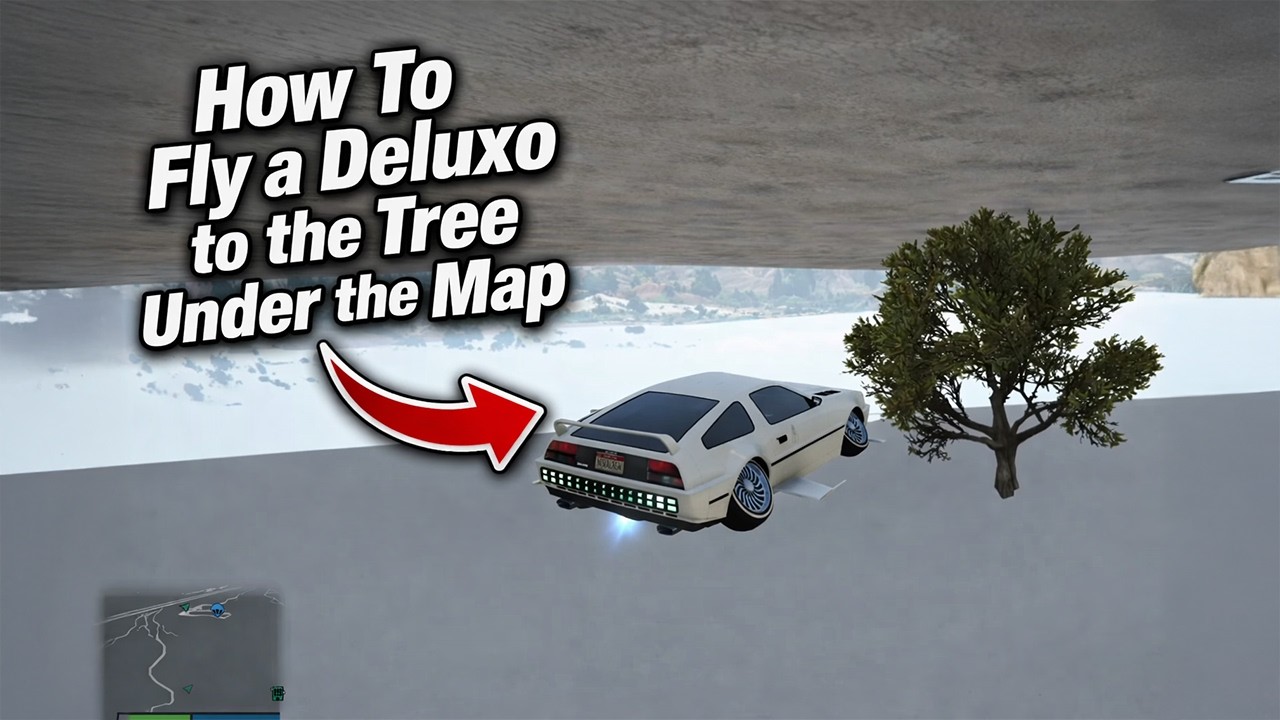 Fly Deluxo Under the Map to a Hidden Tree - GTA V Online
