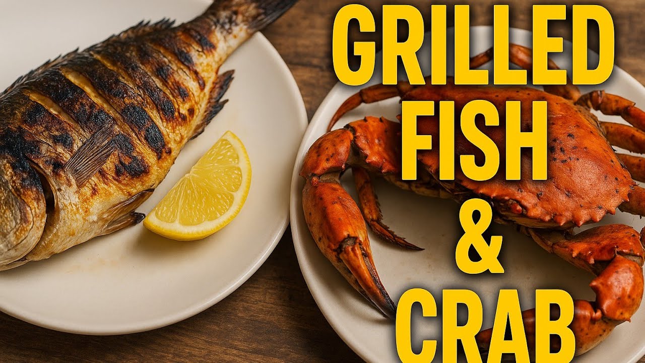 Family Seafood Feast by the Water! Fried Rice, Grilled Fish & Fresh Crabs 🦀🐟