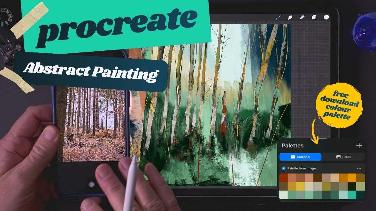Abstract Digital Landscape Painting in Procreate - My Creative Process Revealed