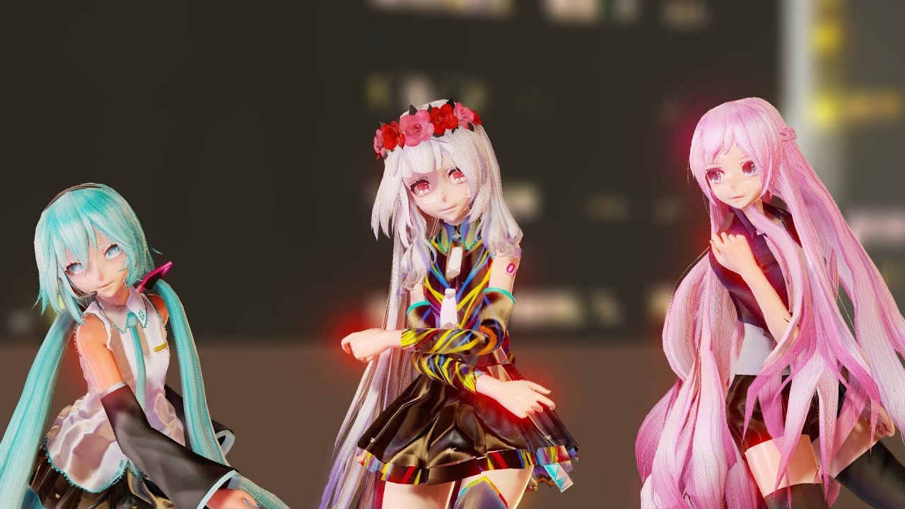 [MMD] TDA HAKU MIKU LUKA - WAVE [Model Collab]