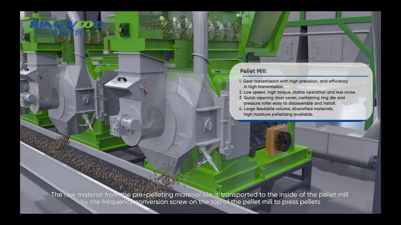 The Complete Pelletizing Process of Biomass/Wood Pellet Mill