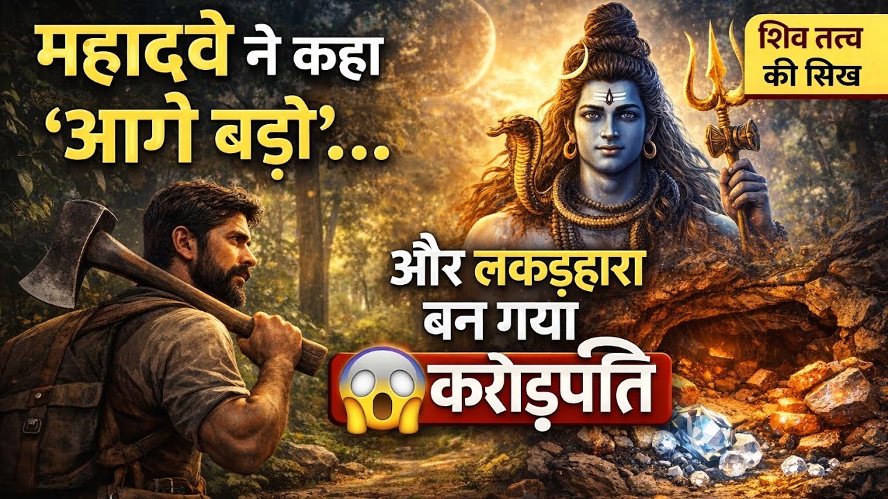 “साधु ने कहा ‘आगे बढ़ो’… और लकड़हारा बन गया करोड़पति 😳 | शिव तत्त्व की सच्ची सीख”