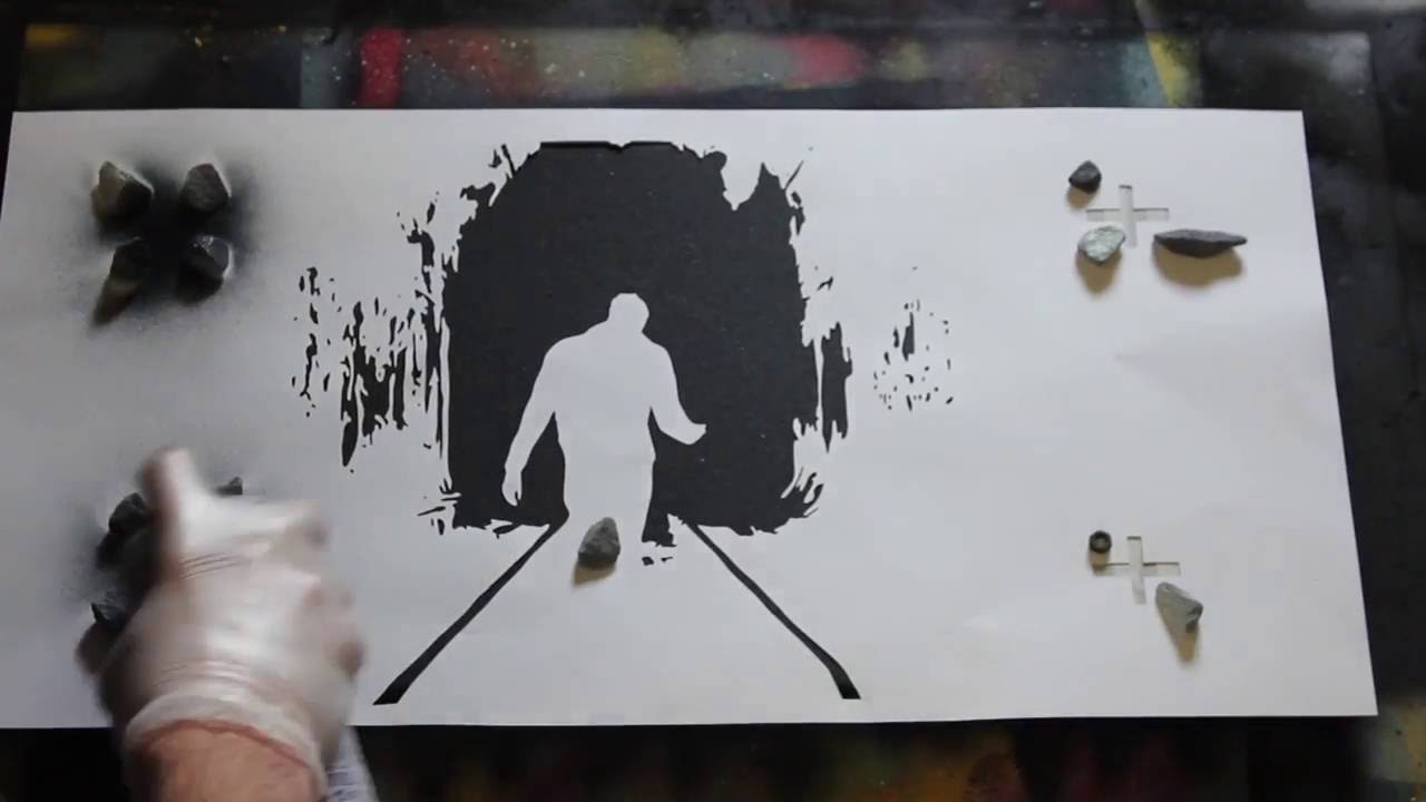Stencil art - pochoir 8 couches (8 layers)