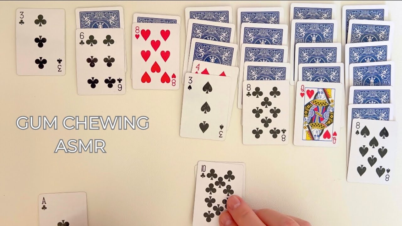 GUM CHEWING ASMR CLICKY WHISPER | Solitaire