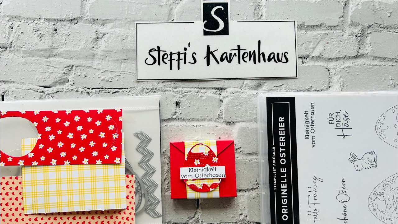 Umschlagbox für quadratische Mini Schoko mit Bandereole Goodie Swap Verpackung Stampin Up Ostern