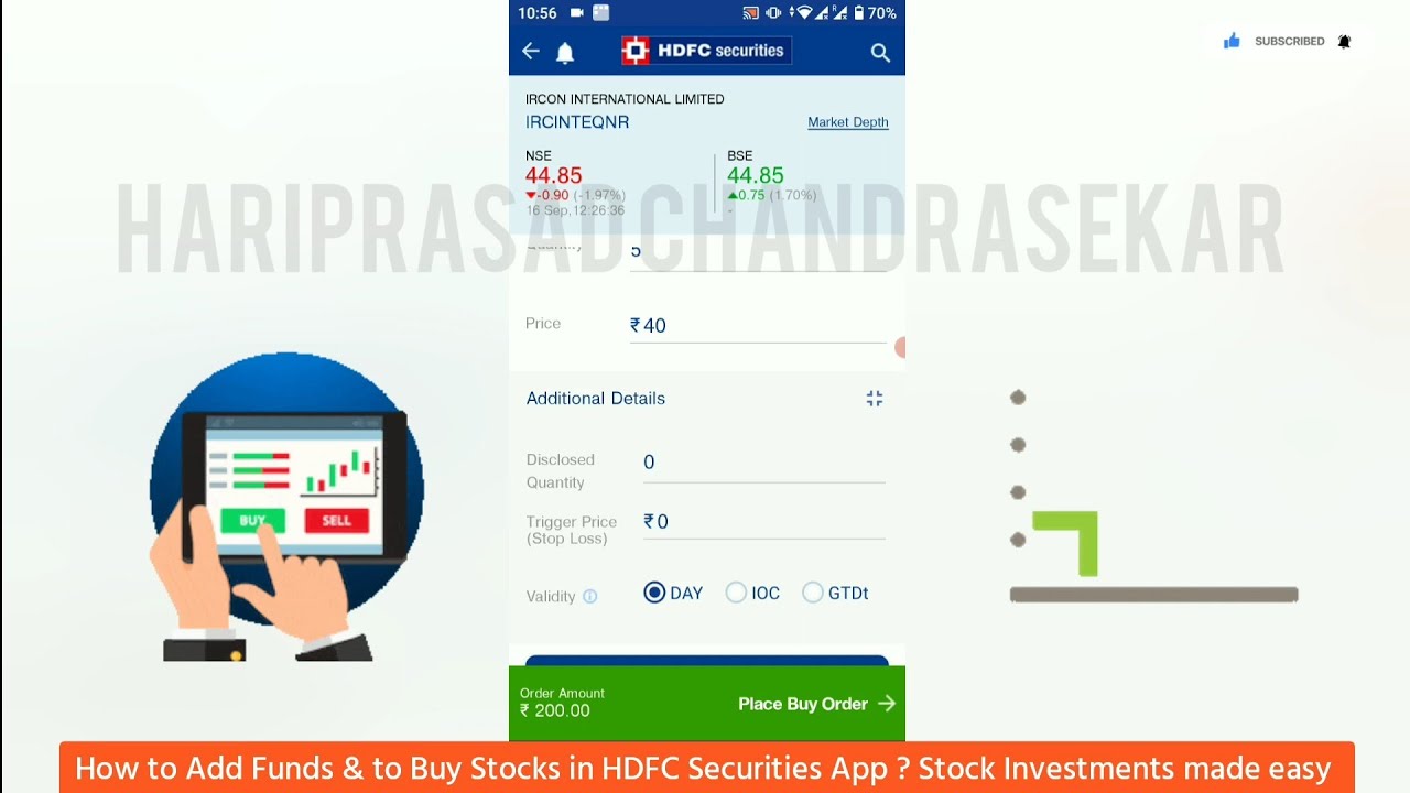 How to buy stocks in HDFC Securities ?