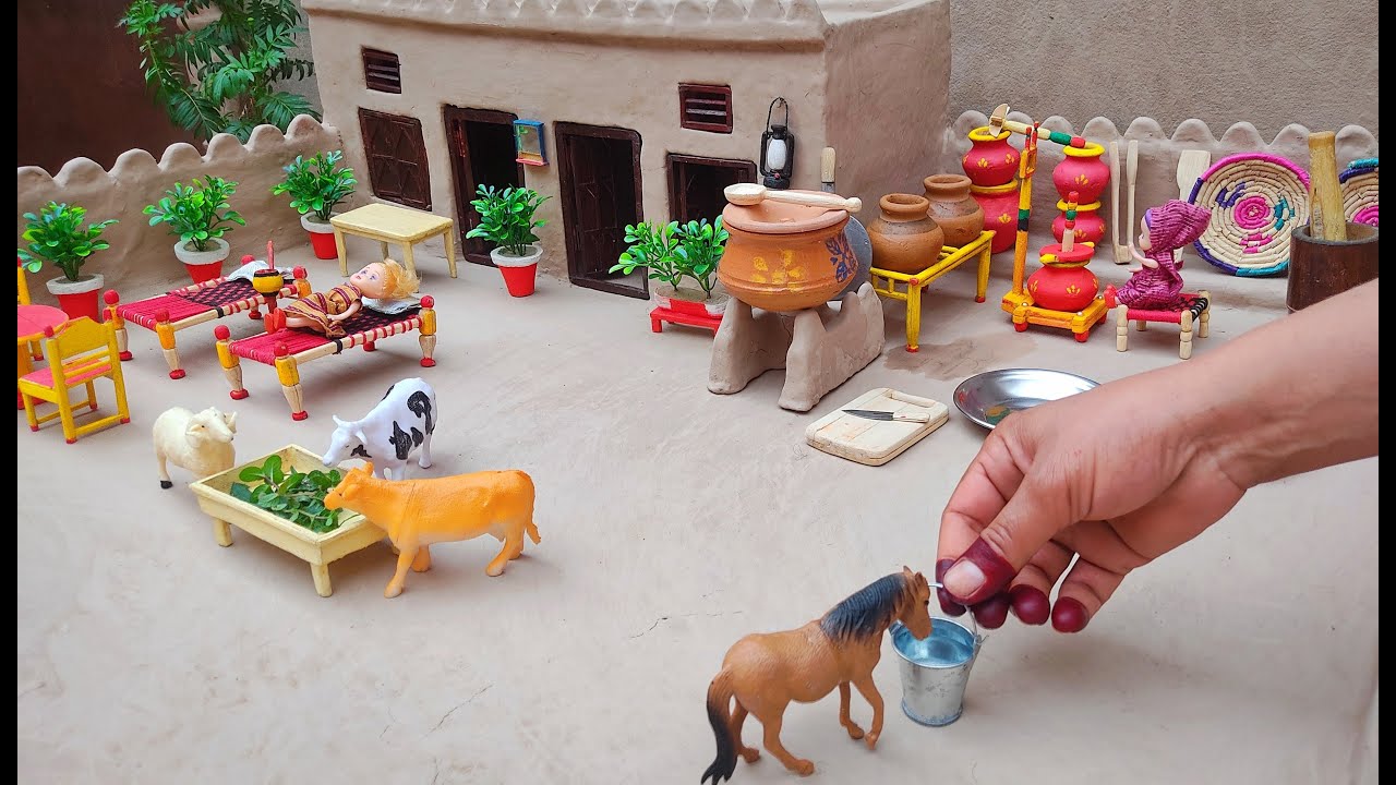 Miniature village house | Miniature Clay House | Mini Mud House | pak Miniature Village