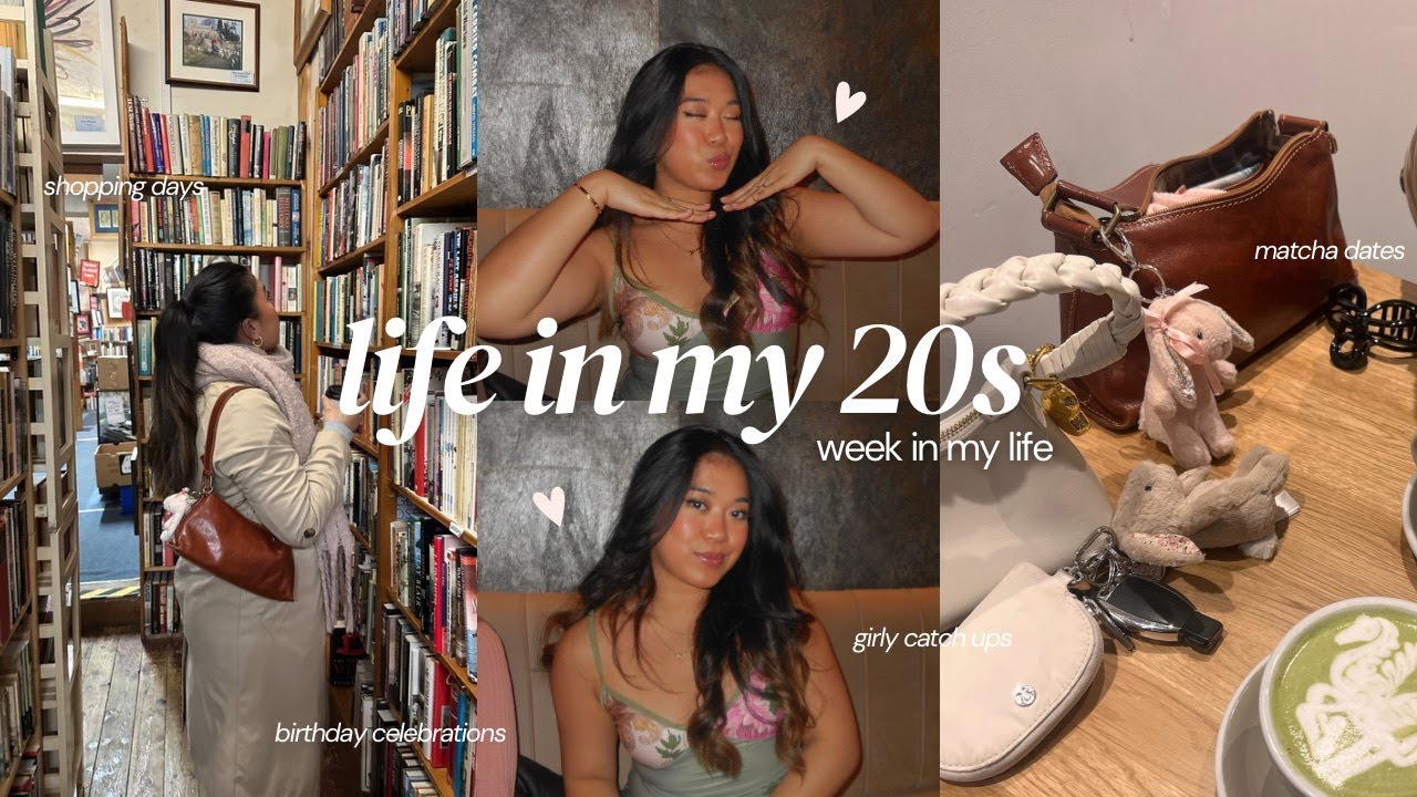 week in my life 🍵📖👜 matcha dates, book shops, shopping + birthday celebrations