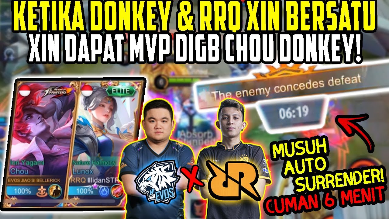 KETIKA DONKEY & RRQ XIN BERSATU! AUTO RATAIN MUSUH CUMAN 6 MENIT! XIN UNBEATABLE!! | Donkey BAR BAR
