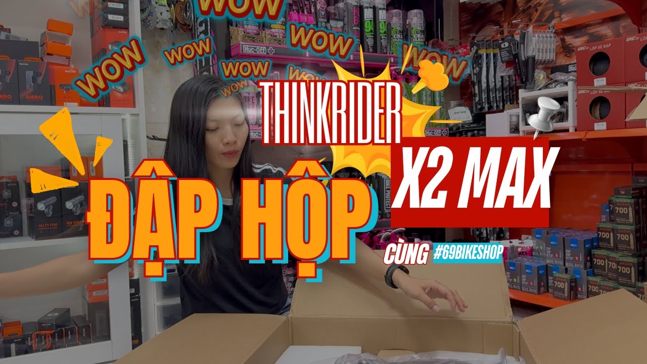 69BIKESHOP đập hộp, lắp đặt v&agrave; hướng dẫn kết nối Smart Trainer Thinkrider X2 Max