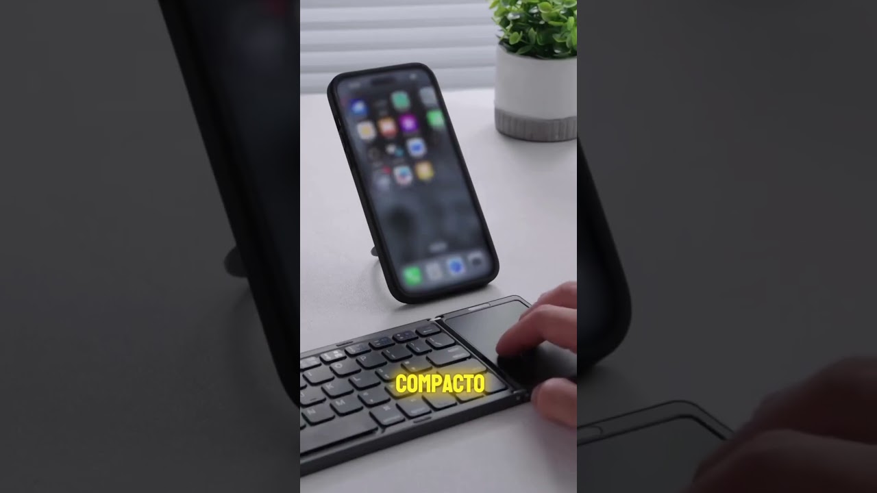 Mini Teclado Bluetooth Dobrável com Touchpad: Compacto e Prático! 