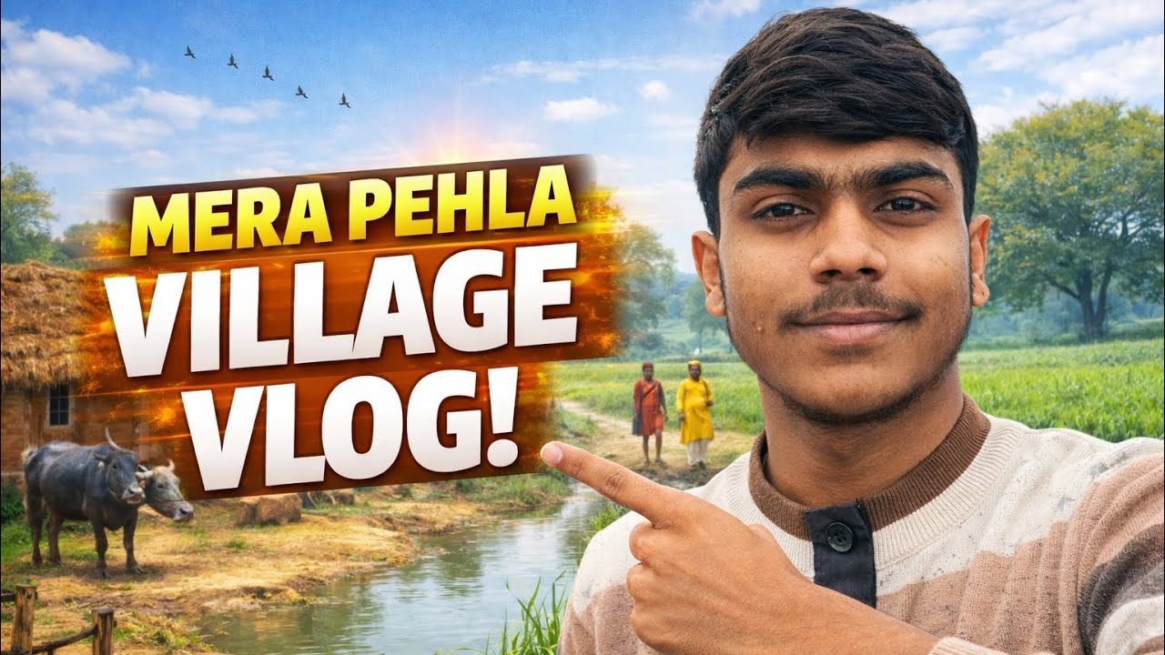 ￼Mera पहला village blog ! Aaj mene गांव me ghuma 🤪! 20m views #blog #blogger #village #villagelife 