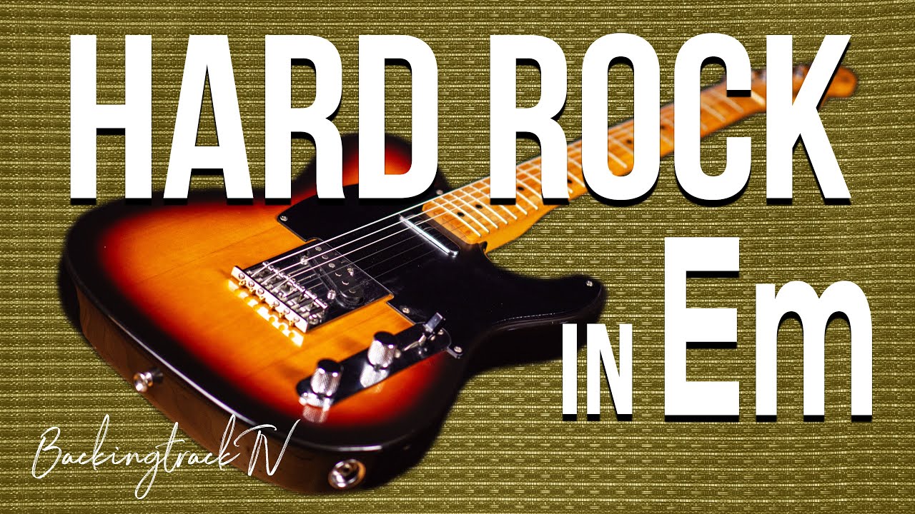 Hard Rock Guitar Backing Track in Em