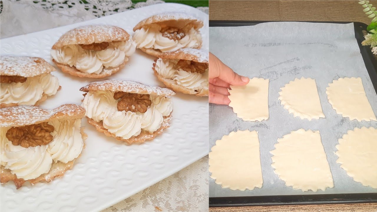 Dolce in 5 minuti! Delizioso dessert dell'ultimo minuto per stupire i tuoi ospiti! #pastasfoglia