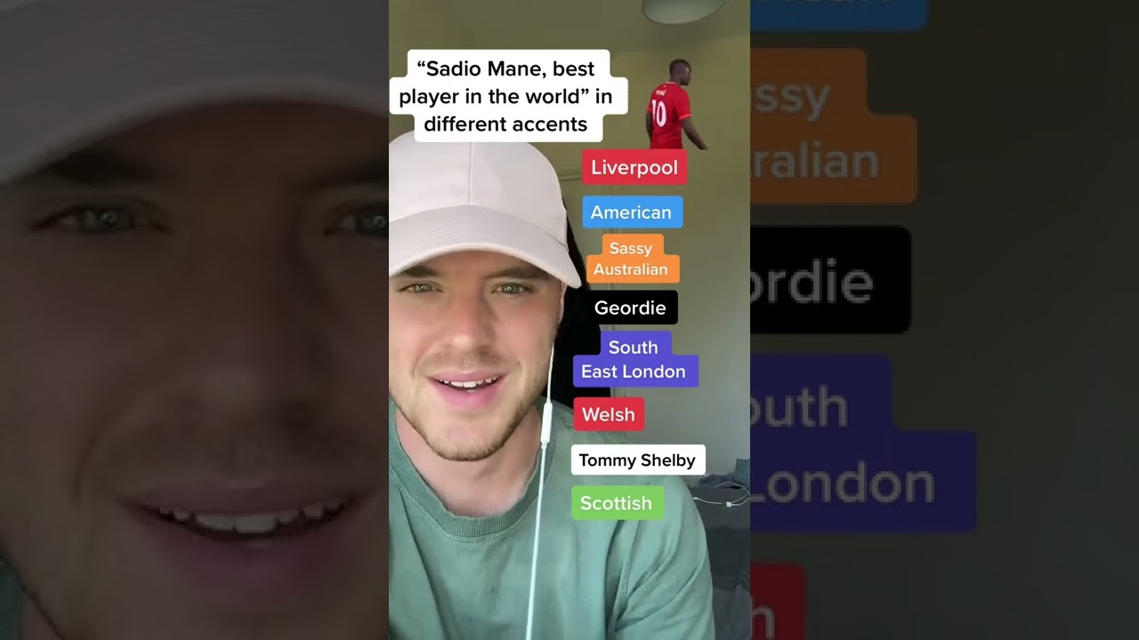 &ldquo;Sadio Mane is the best player in the world&rdquo; in different accents. #accents #lfc #football #shorts