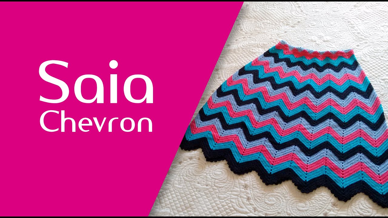 Saia em crochê (chevron)
