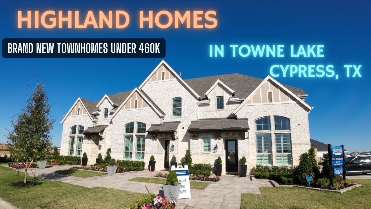 TownHomes in Towne Lake by Highland homes | 3 Beds | Cypress, Texas Model Home | $425,000 Townhomes