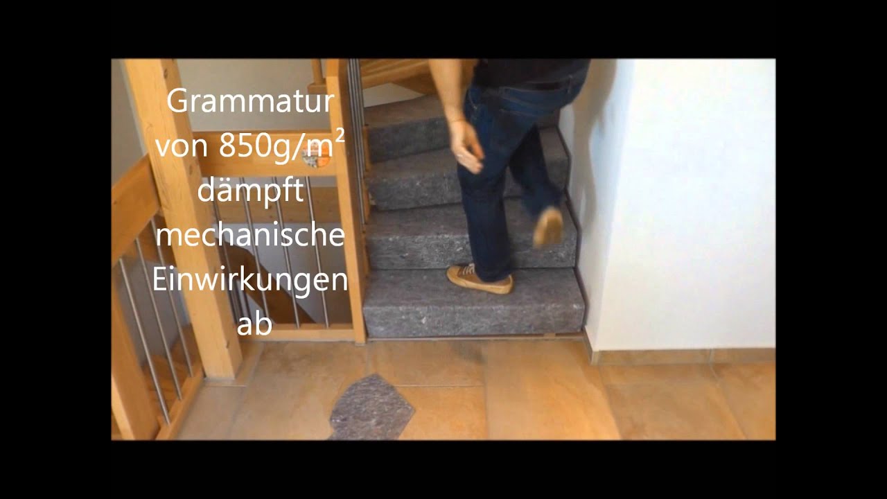 Sch&uuml;tzen und Abdecken von Holz Stufen und Treppen mit dem Stufenprofil Hammerfest mit Dampfsperre