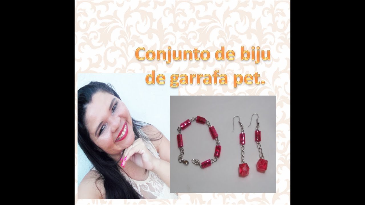 DIY: Conjunto de biju, feito com garrafa pet.
