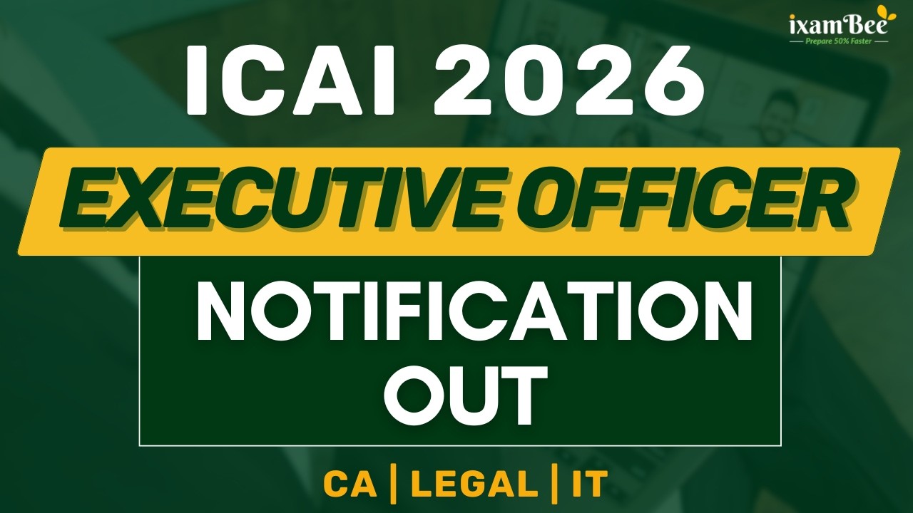 ICAI 2026 Executive Officer Notification out || CA, Legal, IT