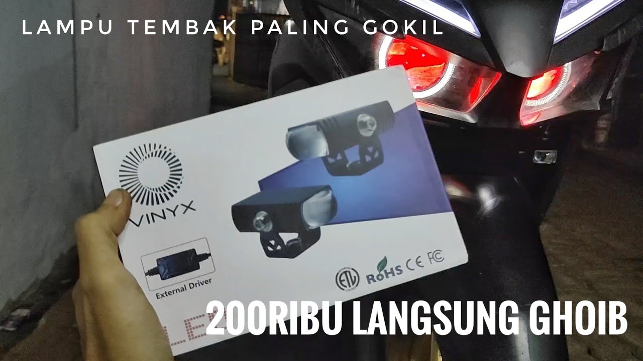 ( YANG BARU ) Pasang LAMPU TEMBAK VINYX GR1, lampu tembak SLIM MURAH.TERANG BANGET !!!