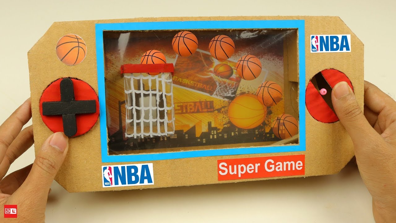 How to make NBA Mini Basketball Board Game from Cardboard DIY at Home