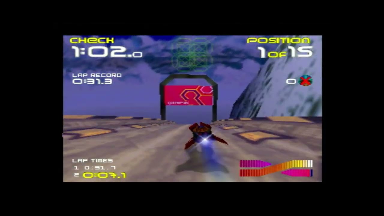 PD4FR -- Wipeout 64 -- Klies Bridge (Vector) Race in 1:03.000 -- Untied WR when set