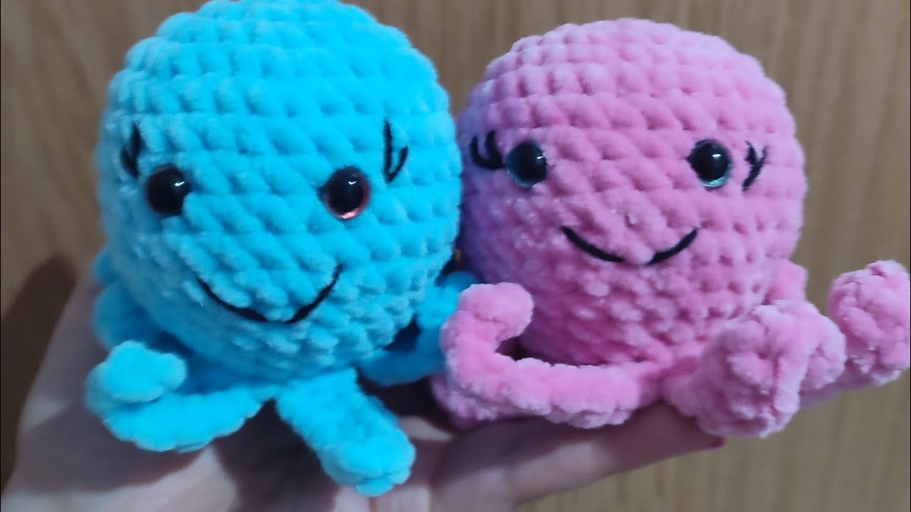 Как да изплетем октопод, плетене на една кука, #амигуруми #плетена #играчка